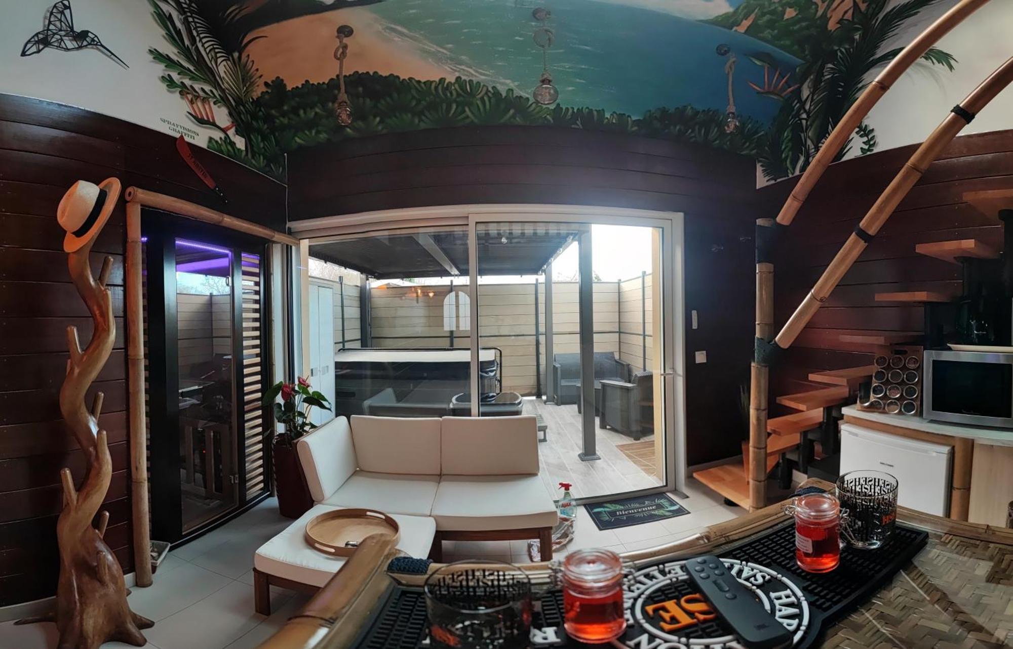 La Kaz Rhumantique Sauna And Spa Privatif 라리비에르생소뵈르 외부 사진